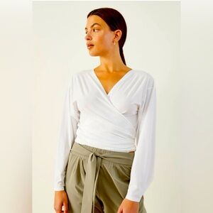 ADAY That’s a Wrap Top in Technical Silk M